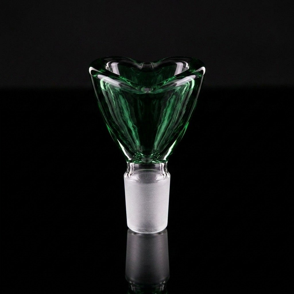 Flower Bowl Pipe Attachment - Heart Bowl - 14 mm Male - Image 4