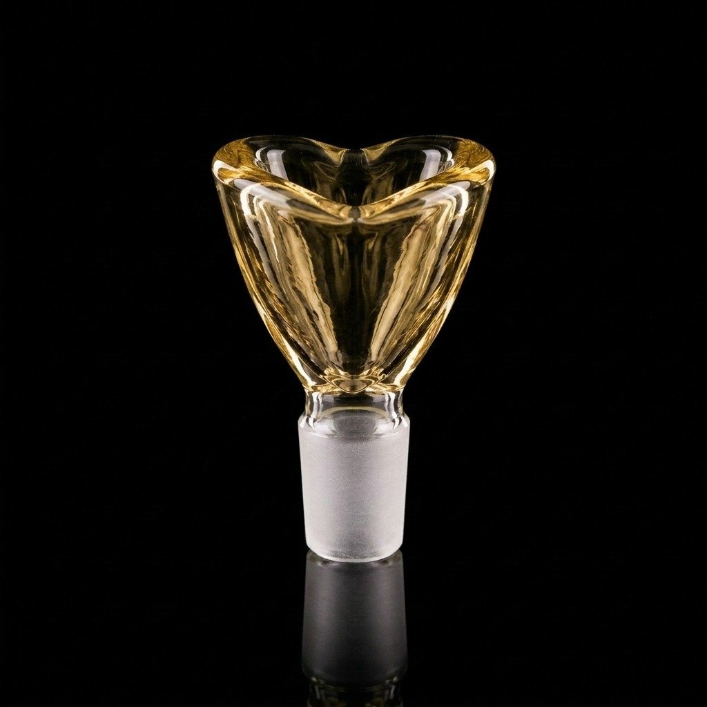 Flower Bowl Pipe Attachment - Heart Bowl - 14 mm Male