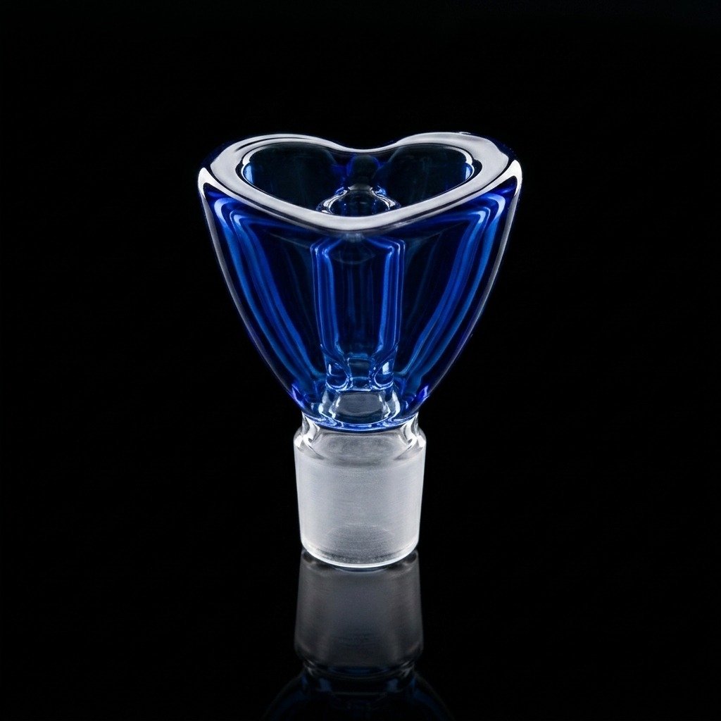 Flower Bowl Pipe Attachment - Heart Bowl - 14 mm Male - Image 2