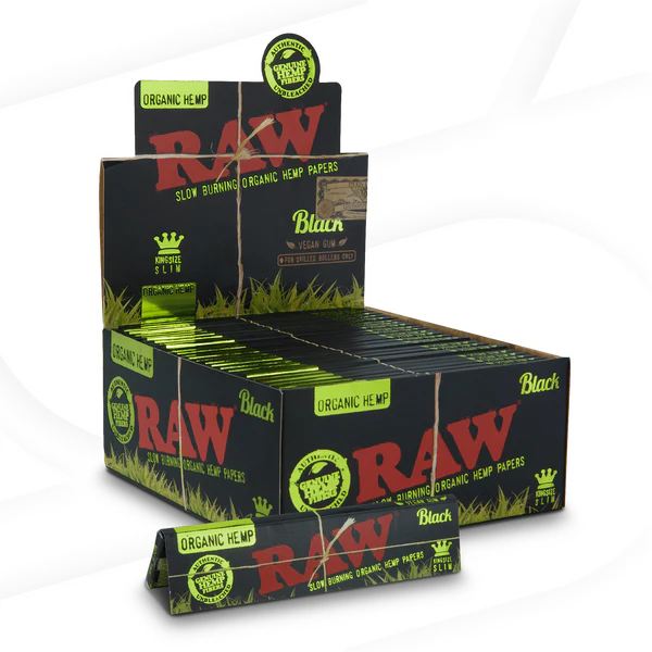 RAW Rolling Papers Black Organic Hemp - Image 2